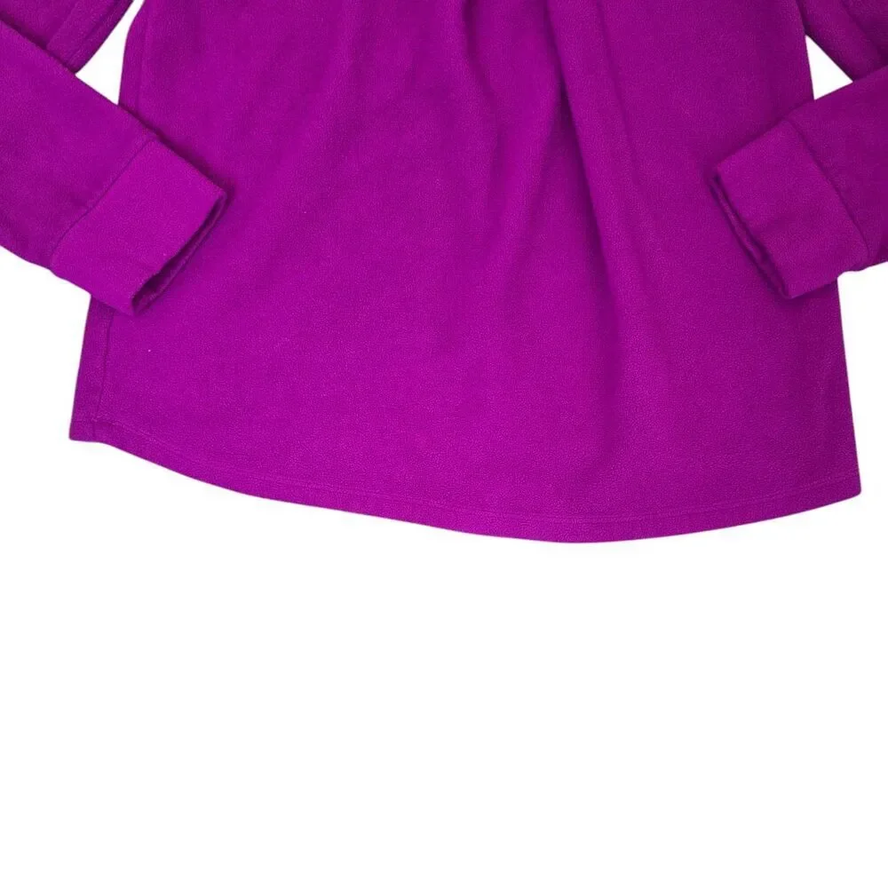 Old Navy Micro Fleece Turtleneck High Low Hem Pullover Girls Size L 10 12 Purple